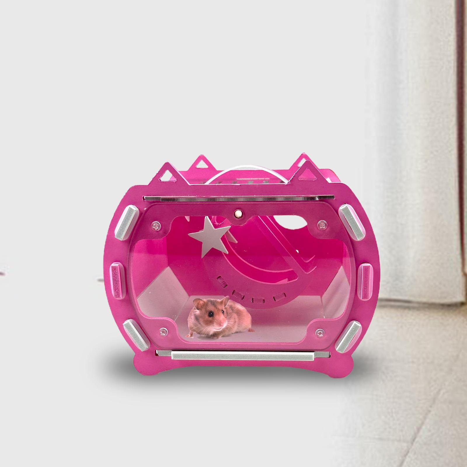 Hamster Carrier Cage, Pet Travel Carrier, Travel Cage Pouch Hamster Carry Case, Pet Cage for Small Animals Bunny Squirrel Chinchillas Traveling