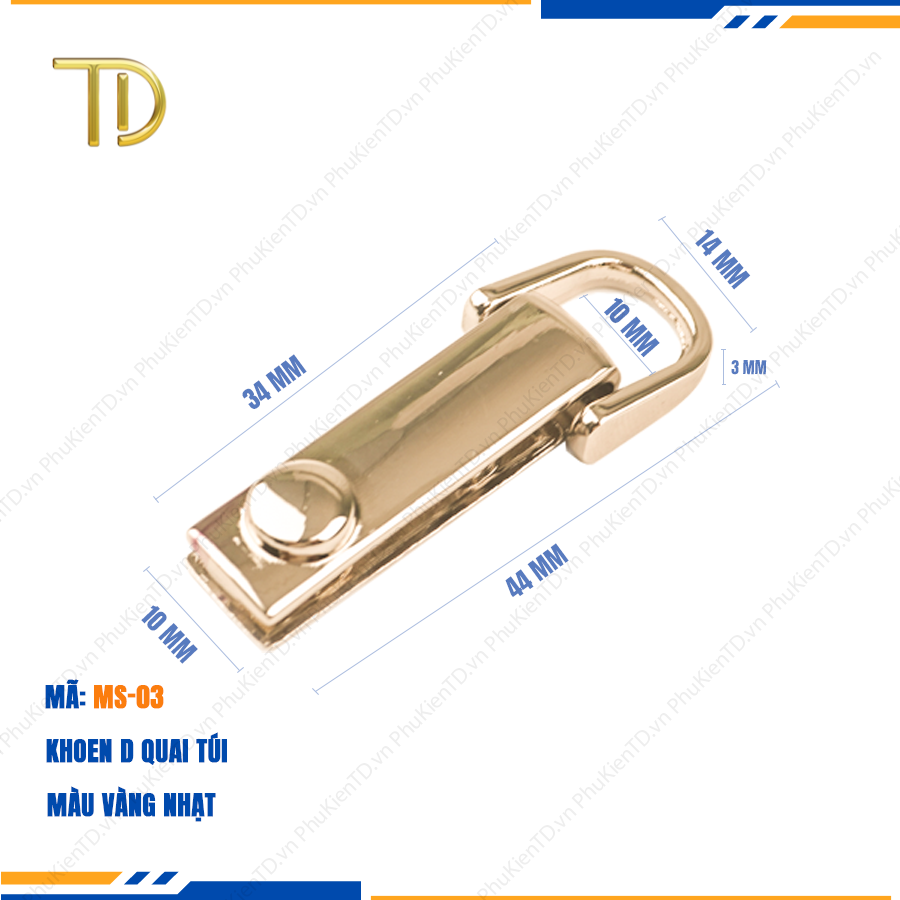 Nẹp túi xách, khoen d túi xách, khoen quai túi xách, công nghệ mạ điện độ bền 5 - 8 năm