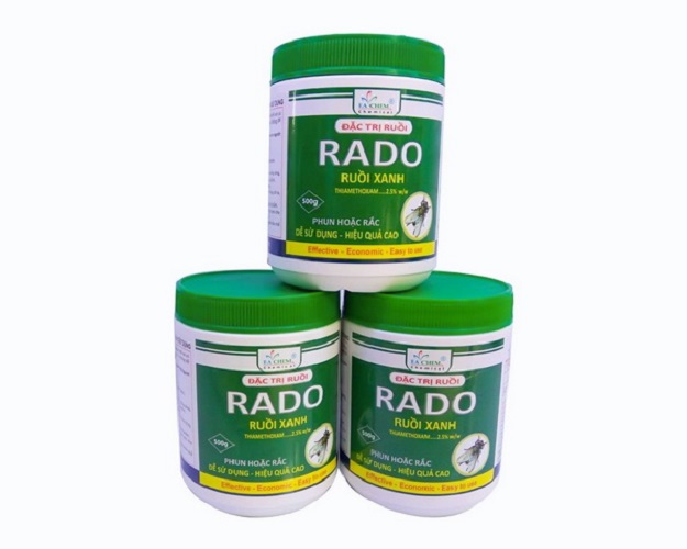 Bã Diệt Ruồi RADO lon 500gr Dạng Phun Hoặc Rắc - hiệu quả dài lâu