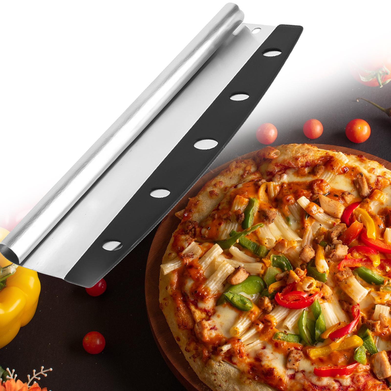 Stainless Steel Pizza Cutter Rocker Blade Cutting for Bread Pastry Baking