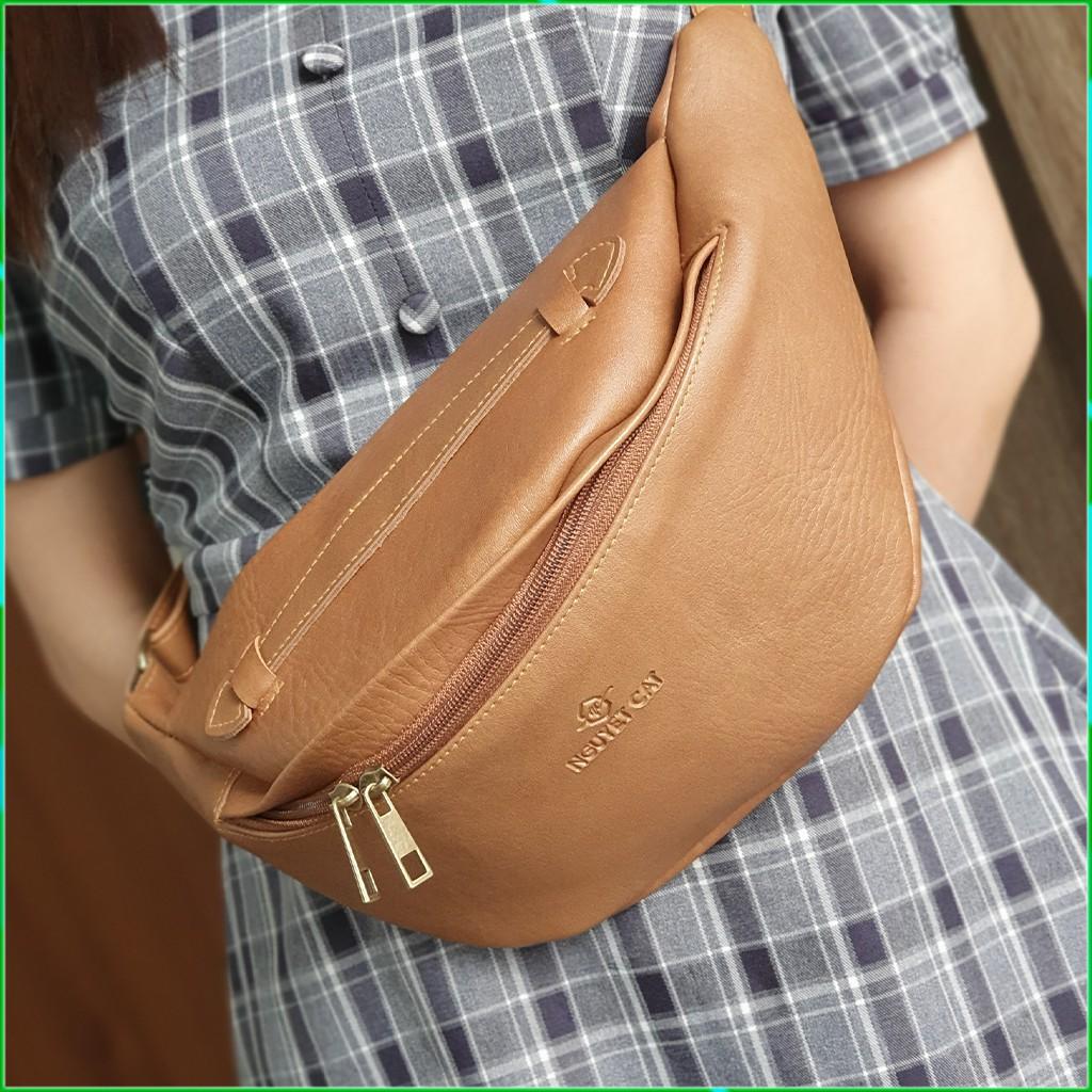 Túi Đeo Bụng, Đeo Hông NGUYET CAT Leather - Chất Liệu Da PU Cao Cấp - Sang - Xịn - Mịn