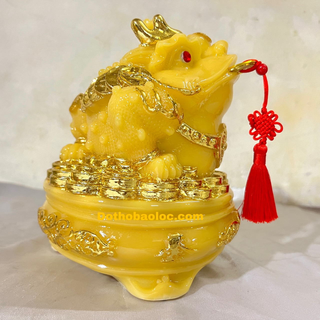 Cóc phong thủy, Thiềm Thừ để trên bàn thờ Thần Tài chiêu tài hút lộc cao 18cm