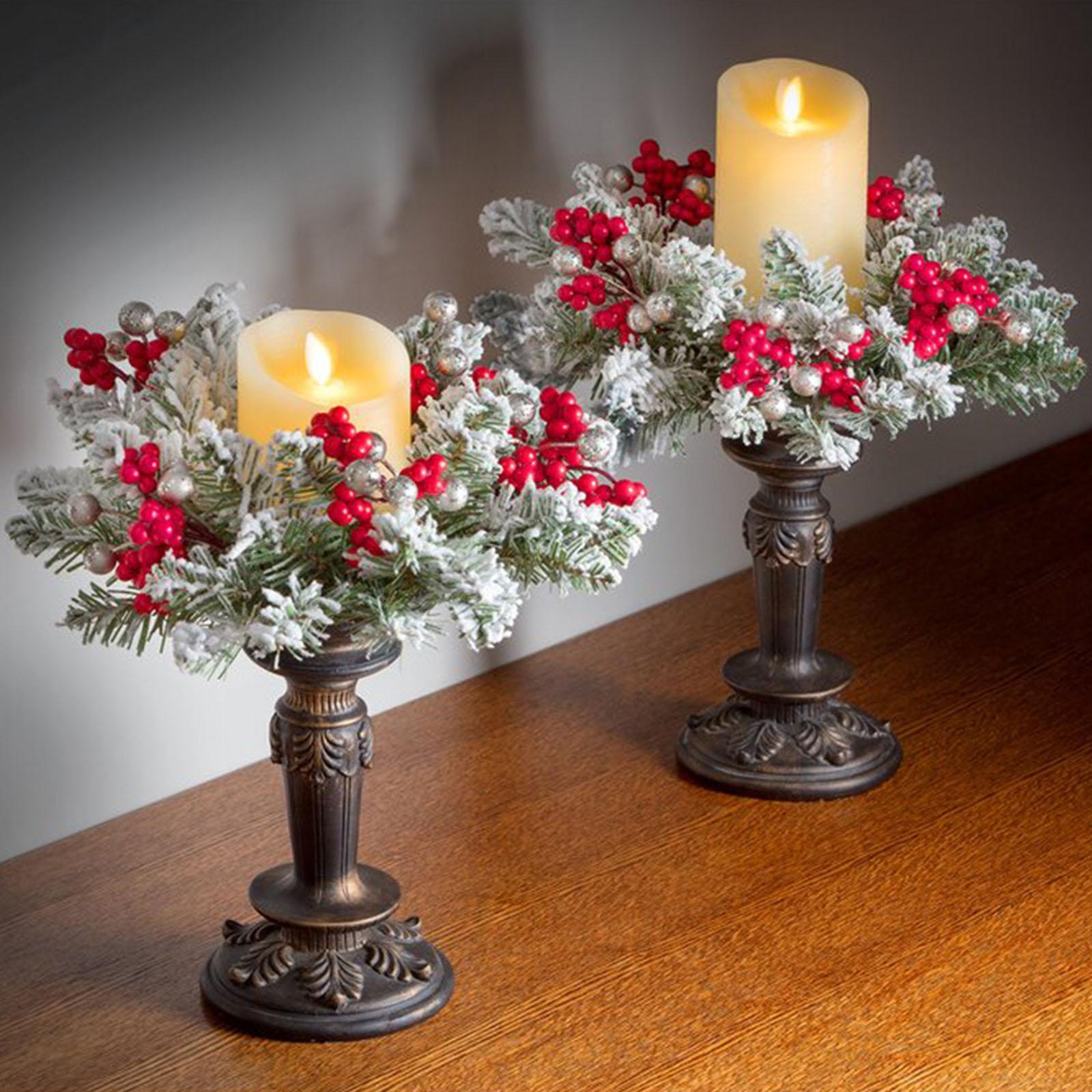 Candle Rings Candles Base Holder for Table Centerpiece Xmas Living Room