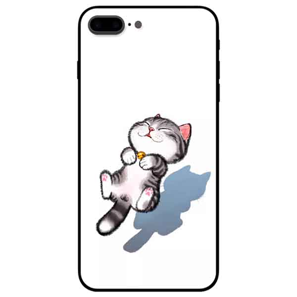 Ốp lưng in cho Iphone 7 Plus/ 8 Plus Mẫu Mèo Sọc