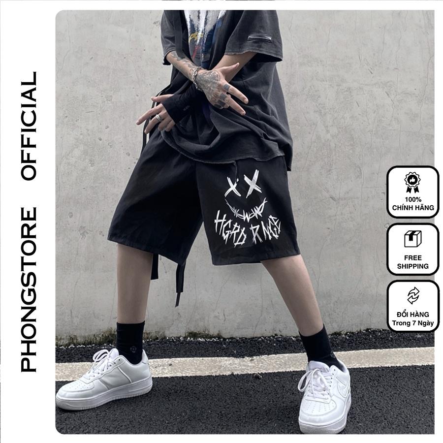 Quần Short Đùi Mặt Cười XX unisex Phong Boutique thể thao basic nam nữ oversize phong cách đường phố Hàn Quốc Ulzzang