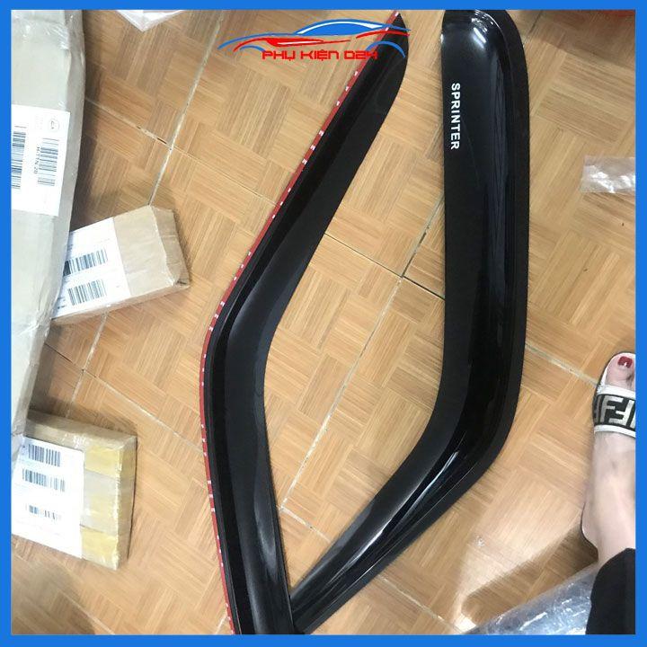 Vè che mưa ô tô Mercedes Sprinter 2006-2017-2018 Vè Đen, nhựa ABS cao cấp chắn mưa, cản bụi, trang trí xe hơi
