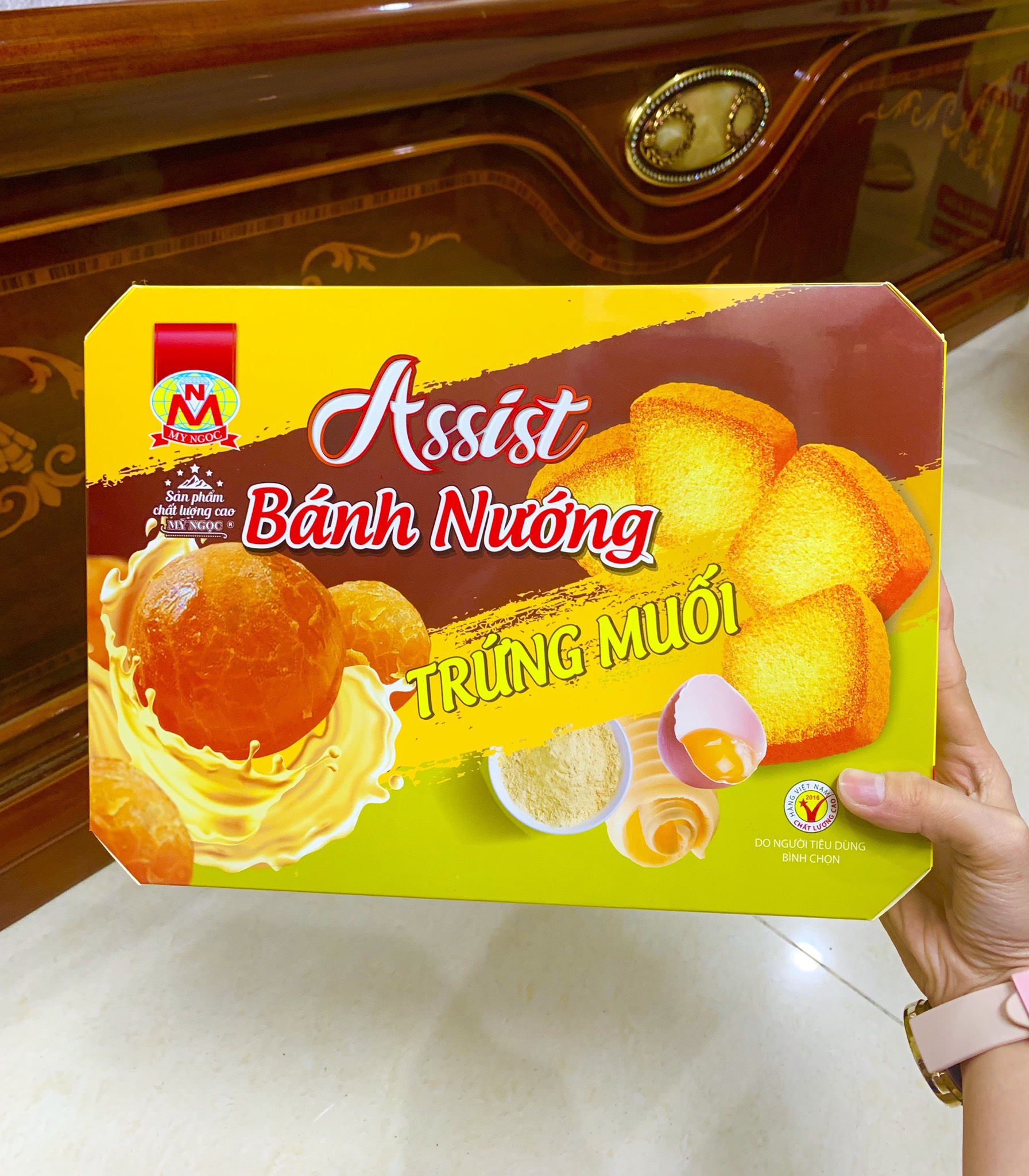 240g Bánh nướng Assist TRỨNG MUỐI phô mai MỸ NGỌC