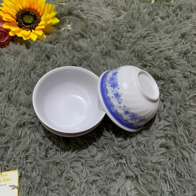 Chén cơm nhựa chén xoắn bông TM 10c