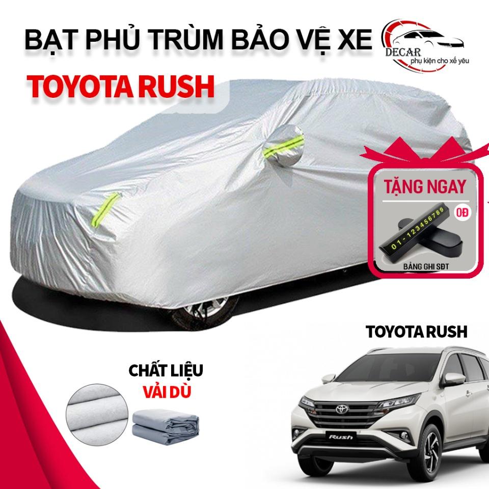 Bạt phủ xe ô tô 3 lớp thông minh, chất liệu vải dù oxford cao cấp, áo trùm bảo vệ xe Toyota Rush 