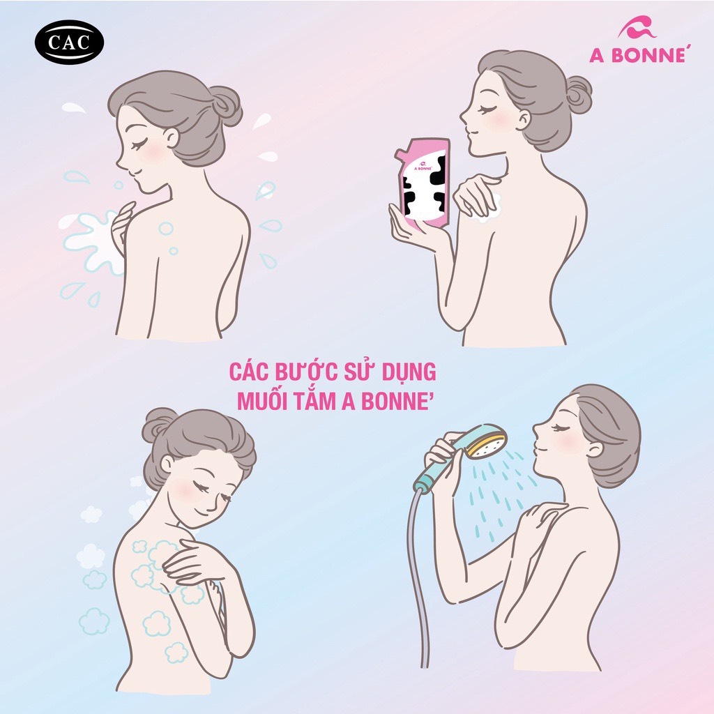 Muối Tắm ABONNE Tẩy Tế Bào Chết - A Bonne Triple White Spa Milk sữa bò giảm mụn lưng Thái Lan 350g