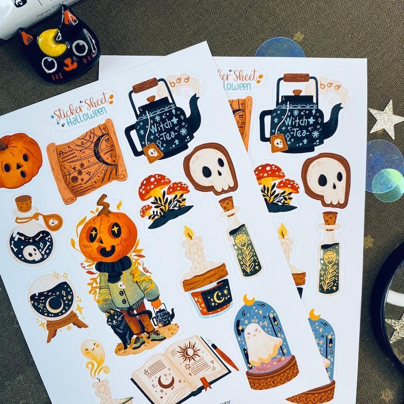 Sticker sheet hallowen- chuyên dán, trang trí sổ nhật kí, sổ tay | Bullet journal sticker - unim054