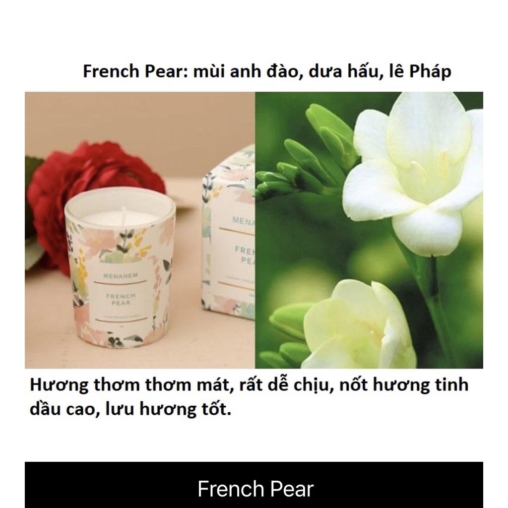 Nến thơm không khói cao cấp Menahem tinh dầu thiên nhiên thư giãn chọn hương