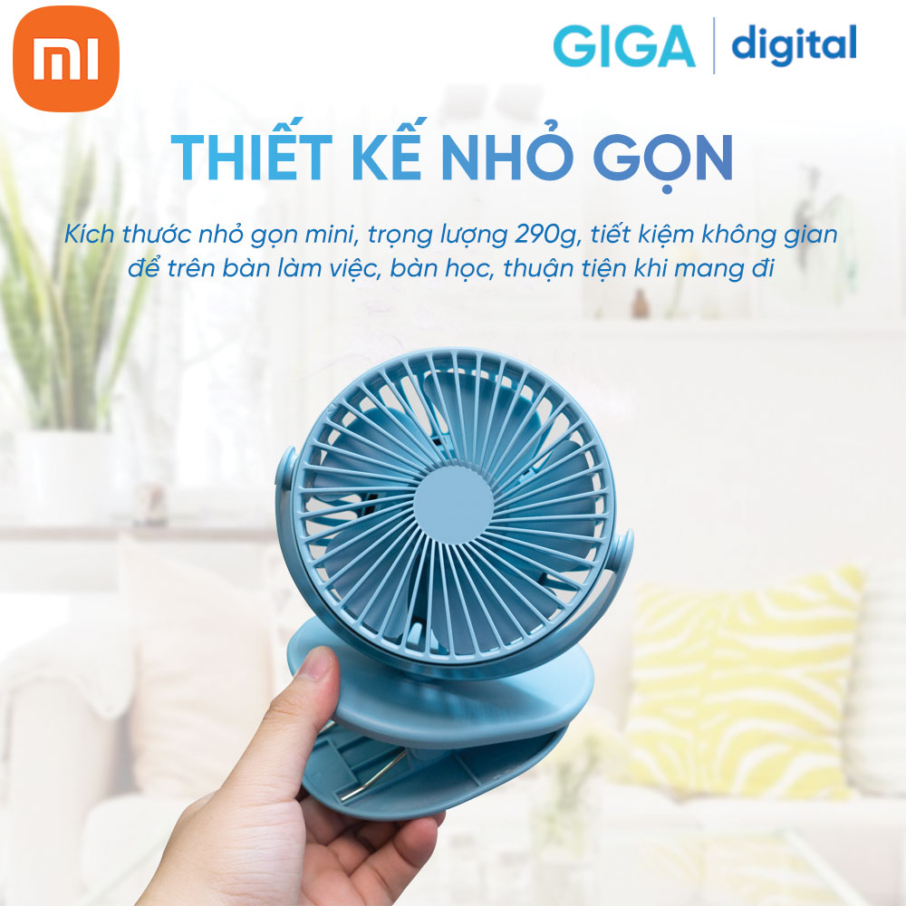 Quạt tích điện để bàn mini Xiaomi SOLOVE F3 Hàng Chính Hãng