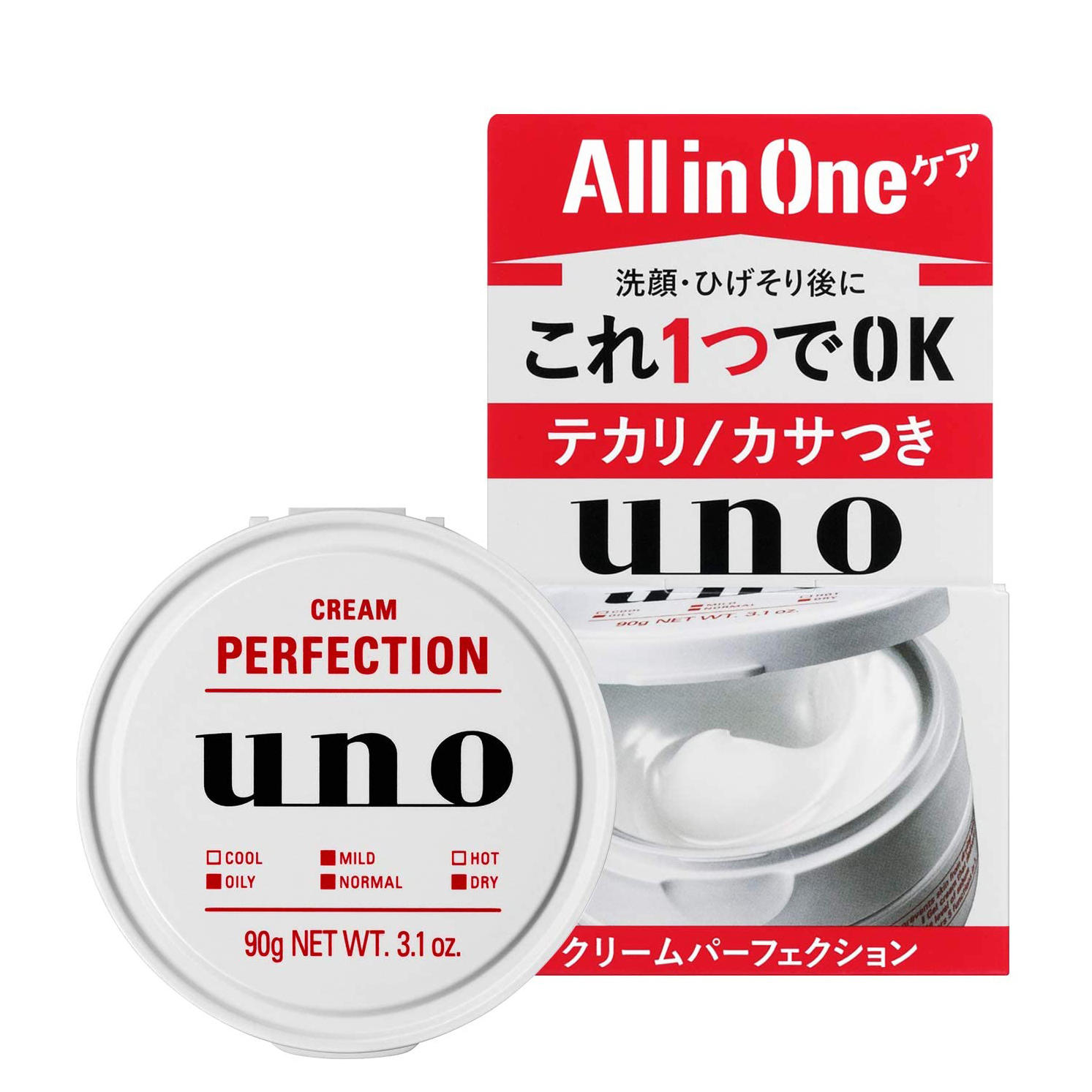 Kem dưỡng da Uno All In One Cream Perfection kiểm soát bã nhờn, chống lão hóa Nhật Bản 90g