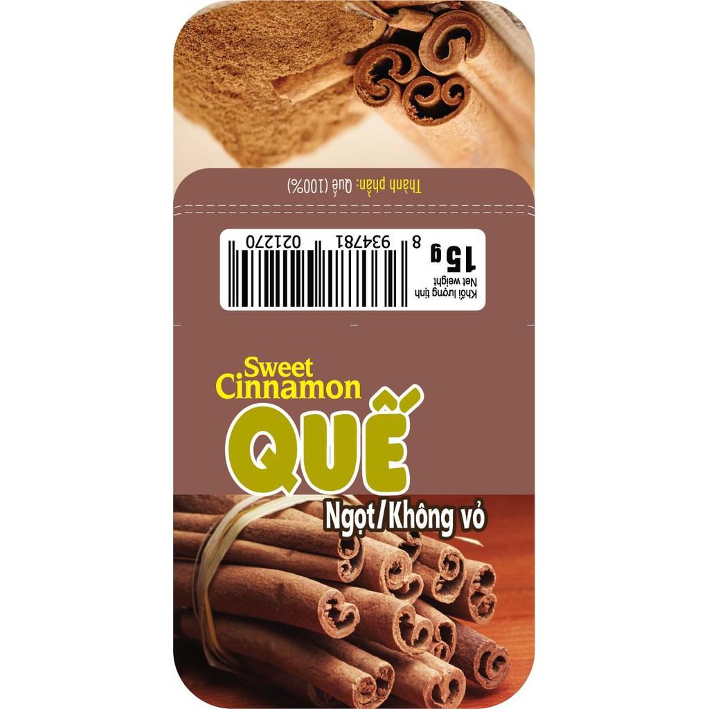 Quế Ngọt Không Vỏ Ông Chà Và 15g (Sweet Cinnamon) - Hộp Giấy