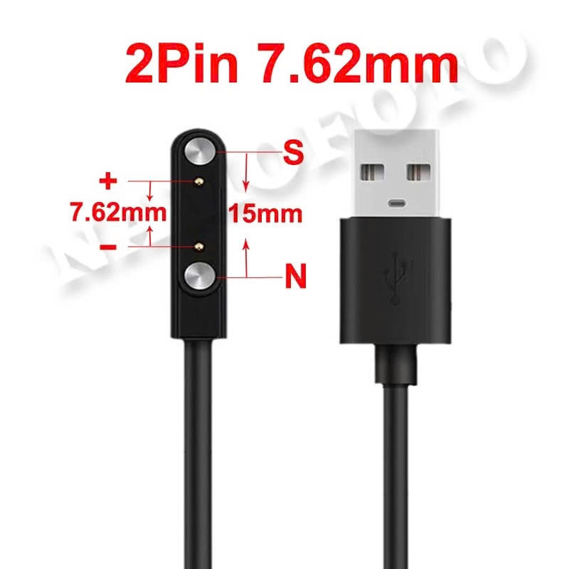 Dây sạc Cáp sạc Nam châm Đồng hồ Thông minh Q12, Q16, Q19, Q100, TD26, A28, DS60, DS66, Y95, D06, DF39 Hàng nhập khẩu