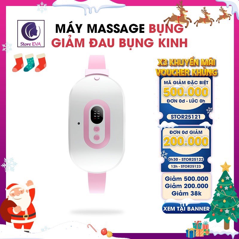 Máy Massage Làm Ấm Bụng Đai Đeo Giảm Đau Bụng Kinh Nguyệt, Điều chỉnh nhiệt độ bốn tốc độ sưởi ấm nhanh + massage rung