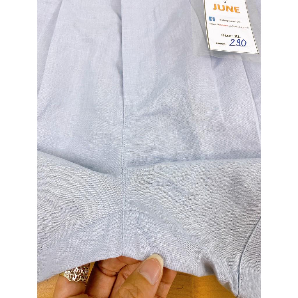 Quần short LINEN TƯNG Nhiều màu - Bigsize. Form rộng, hai túi sâu rộng. Hình thật. JUNE Q02