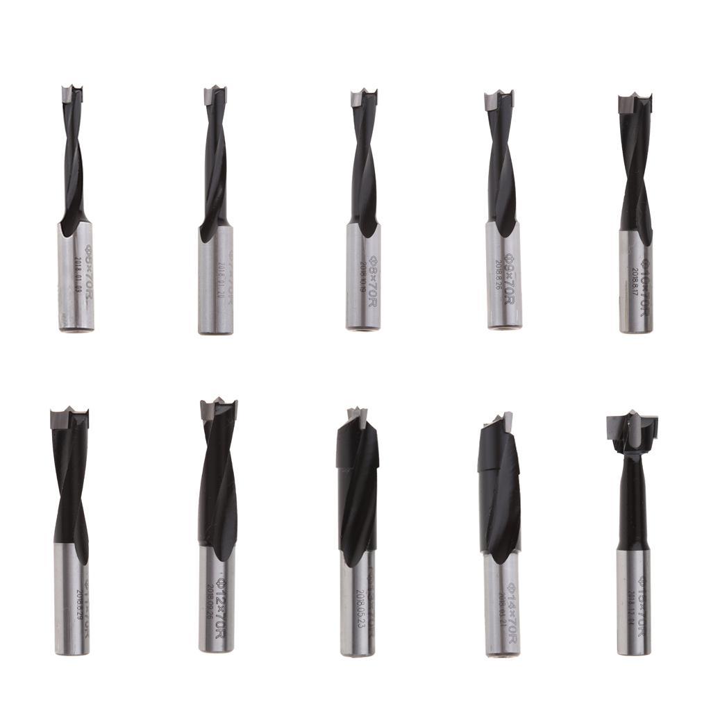 4 Pieces 70mm Carbide Brad Point Boring Bits Right Hand Woodworking