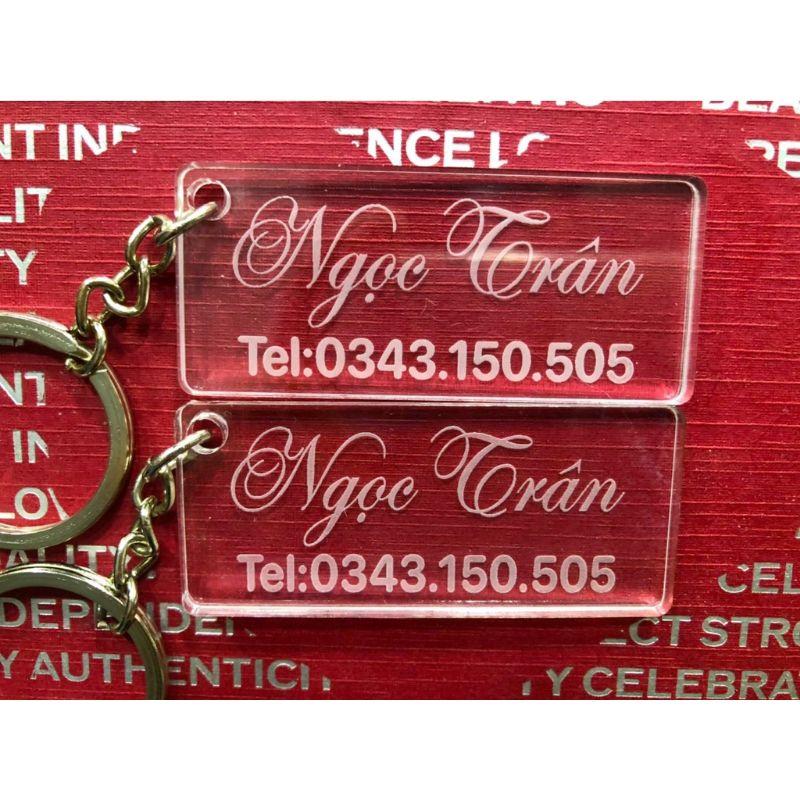 Móc Khóa Siêu Bền Đẹp Chất Liệu Mica Trong Suốt Chống Thấm Nước