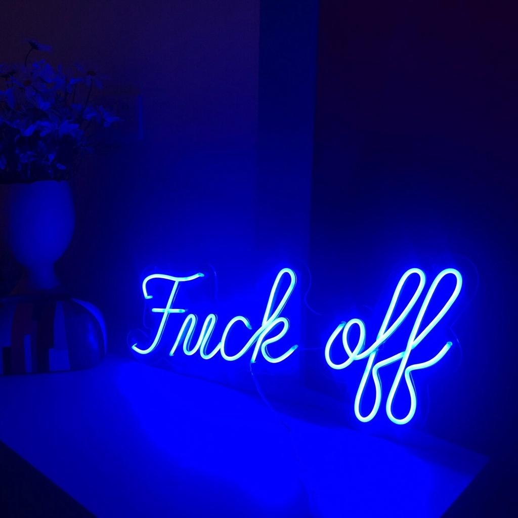 Đèn neon trang trí FUCK OFF - Phù hợp trang trí tường, để bàn, phụ kiện decor nhà