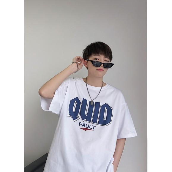 Áo phông tay lỡ form rộng mùa hè chữ QUID
