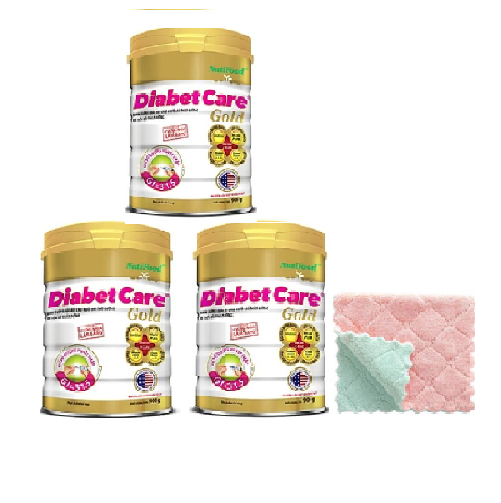 Combo 3 hộp Sữa Bột Diabet Care Gold 900g dinh dưỡng cho người tiểu đường