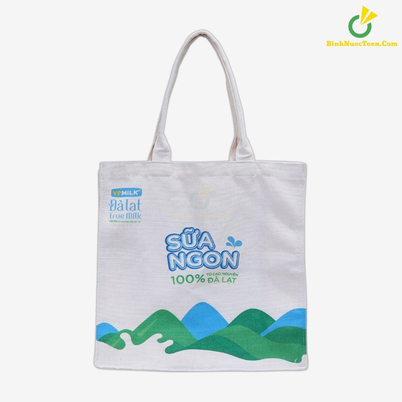 [QUÀ TẶNG] Túi vải VPMilk Đà Lạt True Milk kích thước 30cm x 33cm x 38cm