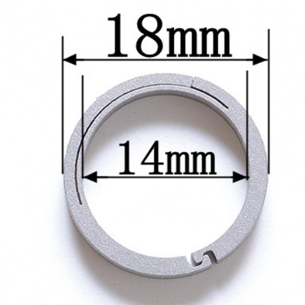 Titanium Circle Spring Keychain Buckle Clip Round Hook Key Chain 18mm Silver