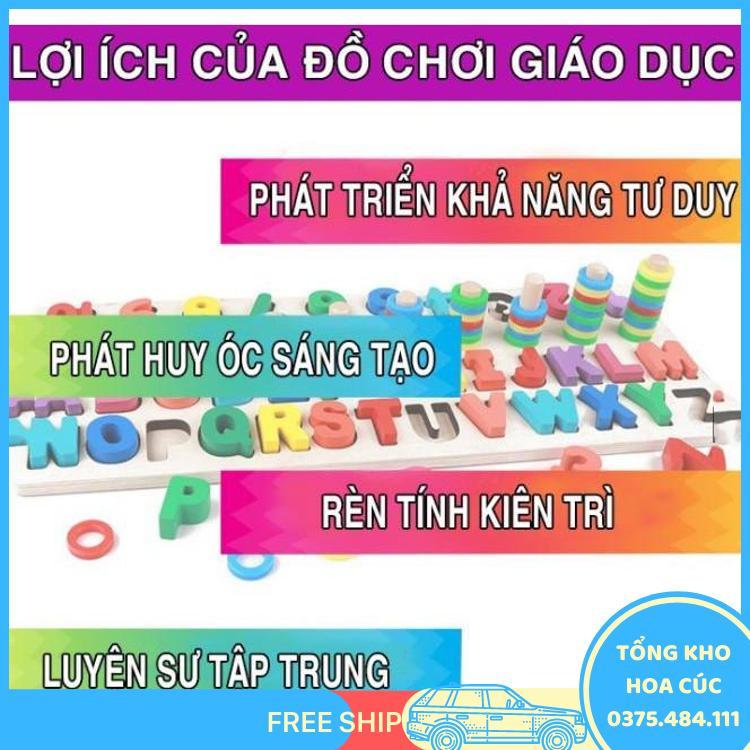 Đồ Chơi Gỗ Cột Tính Học Đếm Và Ghép Chữ Cái Đa Năng Cho Bé Hàng Việt Nam Chất Lượng Cao (Bảng Ghép Hình Chữ Cái Tiếng Việt Kèm Số Đếm, Giáo Cụ Trực Quan Cho Bé Vừa Chơi Vừa Học) - Vận Chuyển Miễn Phí Toàn Quốc