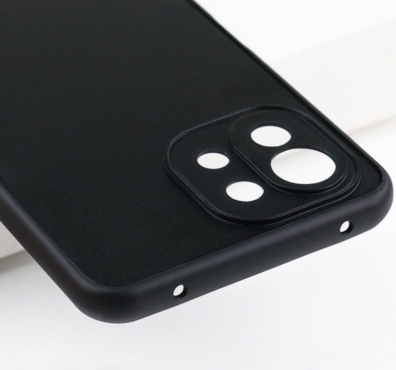 Ốp lưng silicon dẻo màu đen bảo vệ camera cho Xiaomi Mi 11 Lite - Hàng Nhập Khẩu