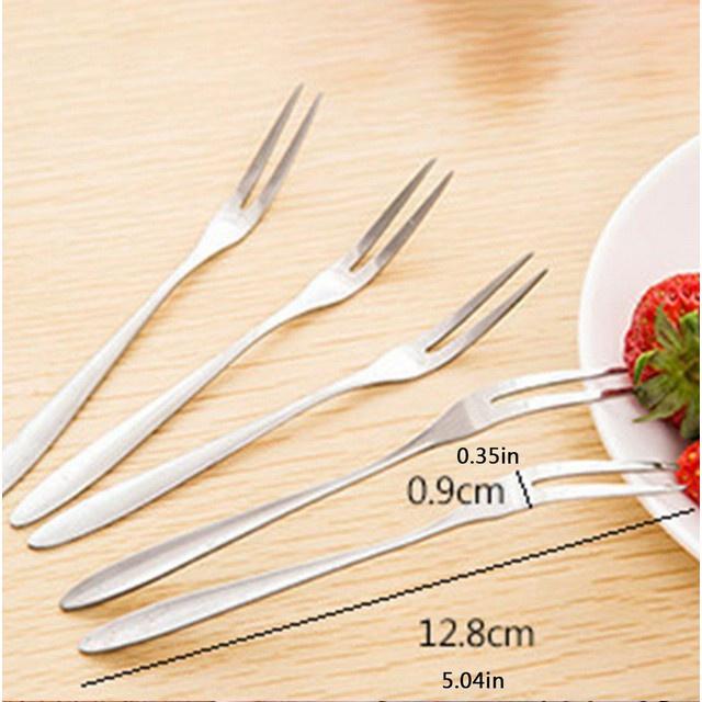 Set 10 dĩa ăn hoa quả trái cây, nĩa ăn bánh Gato hải Sản, dĩa Inox. Combo 10 dĩa