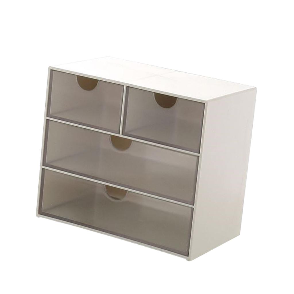 Office Storage Box Debris Cabinets Lattice Drawer Sorting Grid White 4 Grid
