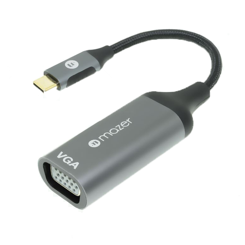 Bộ Chuyển Đổi Mazer ALU USB-C to VGA 1080P Adapter - hàng chính hãng