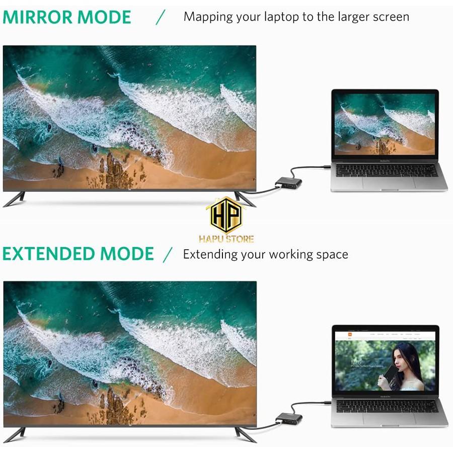 Cáp chuyển USB Type-C to HDMI và VGA Ugreen 50318 chính hãng -Hàng Chính Hãng