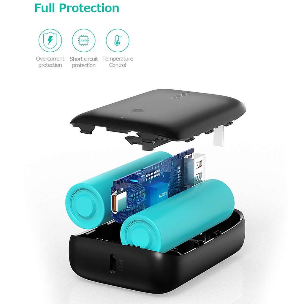 Pin Sạc Dự Phòng Siêu Mỏng 10.000 mAh Aukey PB-N83S -Hàng Chính Hãng
