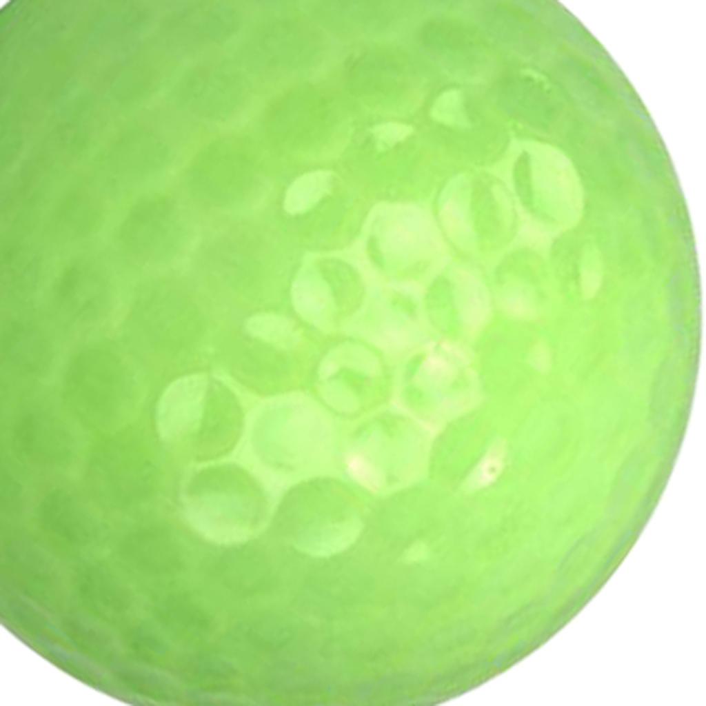 2 Pieces Professional Golf Luminous Balls For Dark Night Sports Practice Training