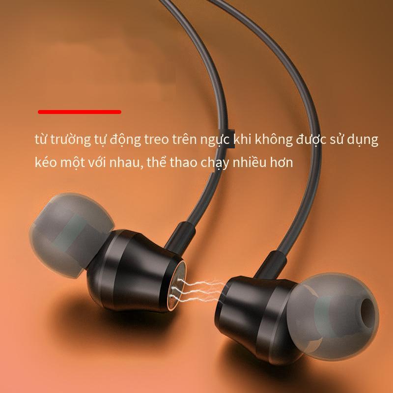Khuyến mại Tai nghe Bluetooth đeo cổ không dây Thể thao 5.0 Giảm tiếng ồn Âm thanh trung thực với Bảng bảo vệ Tai nghe Bluetooth cho điện thoại di động