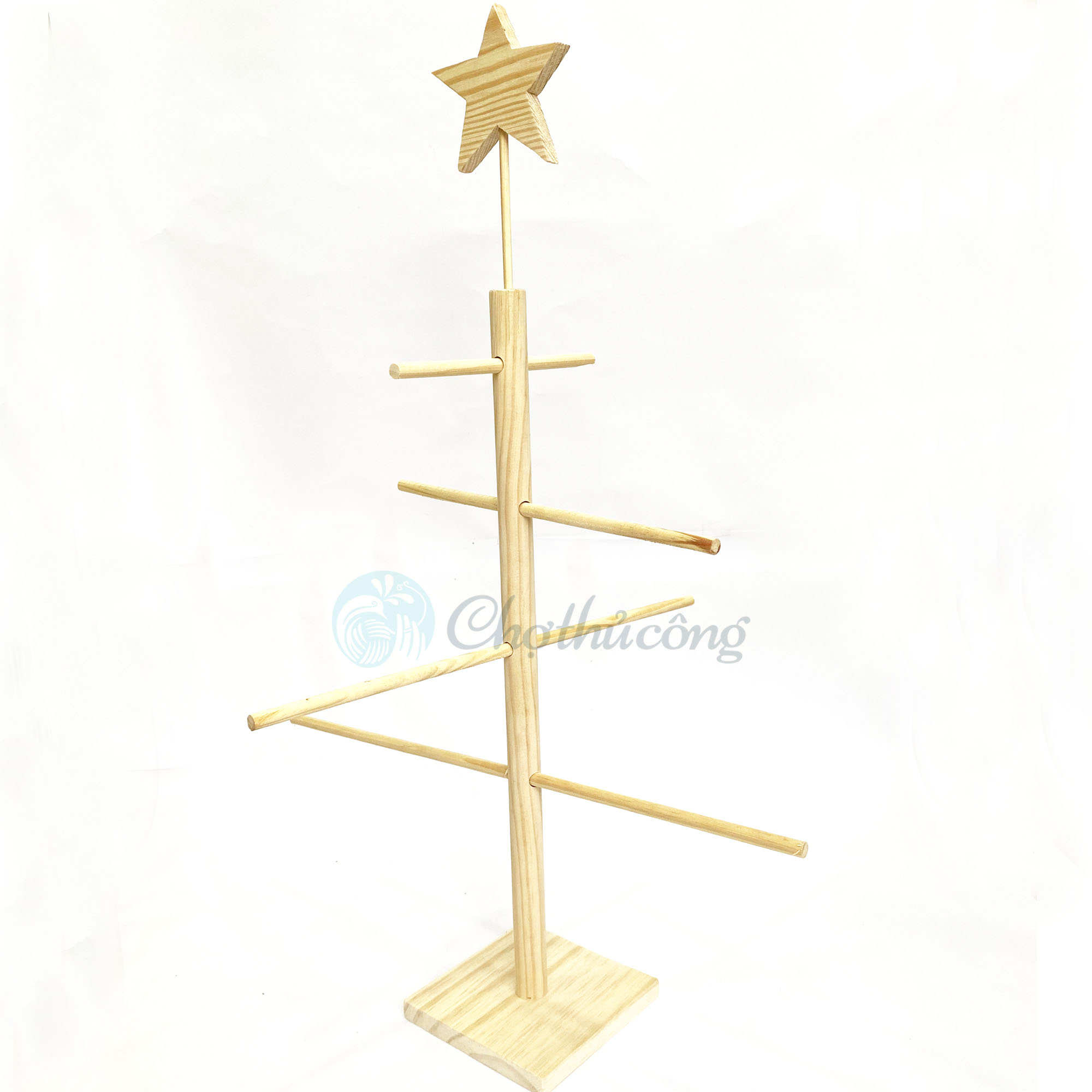 Cây thông noel gỗ thông tự nhiên cao 60cm, 90cm, 150cm lắp ráp gọn nhẹ, decor handmade - Cây thông noel mini trang trí giáng sinh