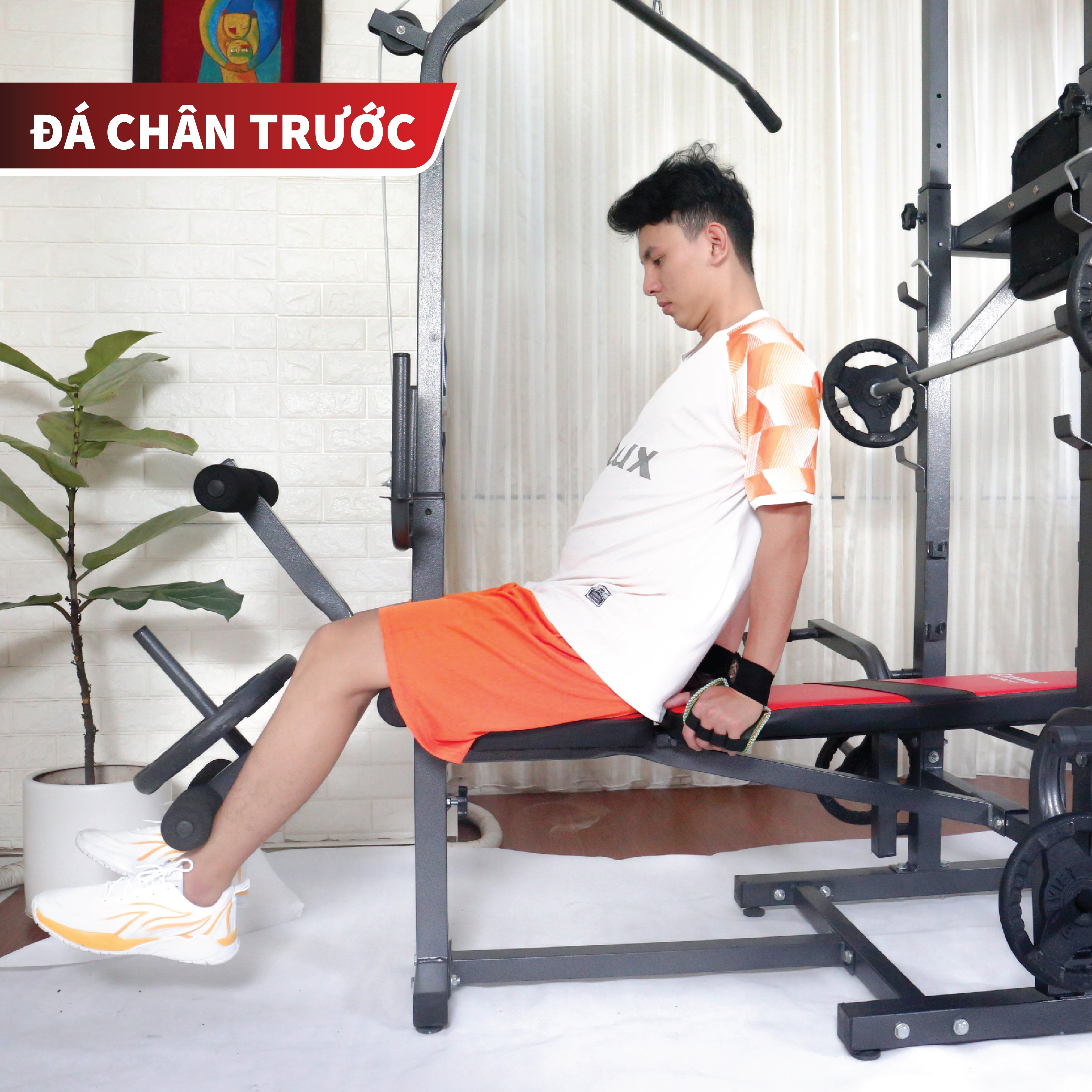 Giàn Tạ Đa Năng Zasami Có xà đơn xà kép gồm 1 đòn tạ 1m5 - Lựa chọn mức tạ đĩa nhựa ngẫu nhiên