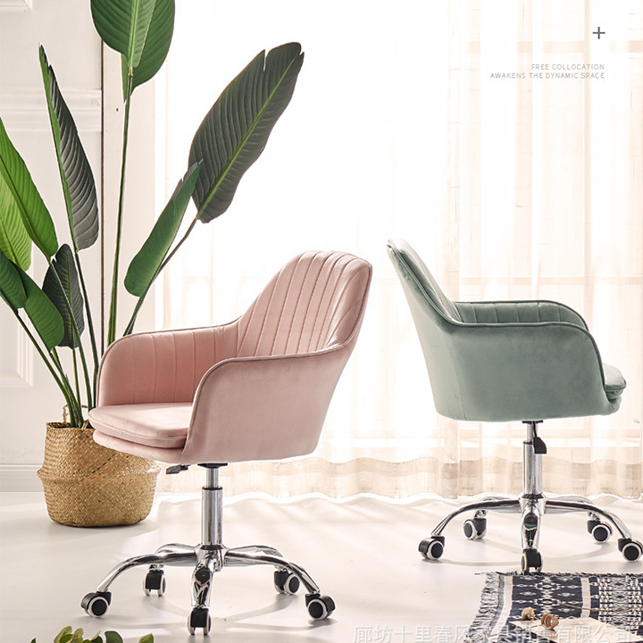 Ghế xoay đệm nỉ nhiều màu - Ghế làm việc, ngồi học bài decor phòng ngủ đẹp - Ghế trang điểm spa, salon tựa lưng êm ái