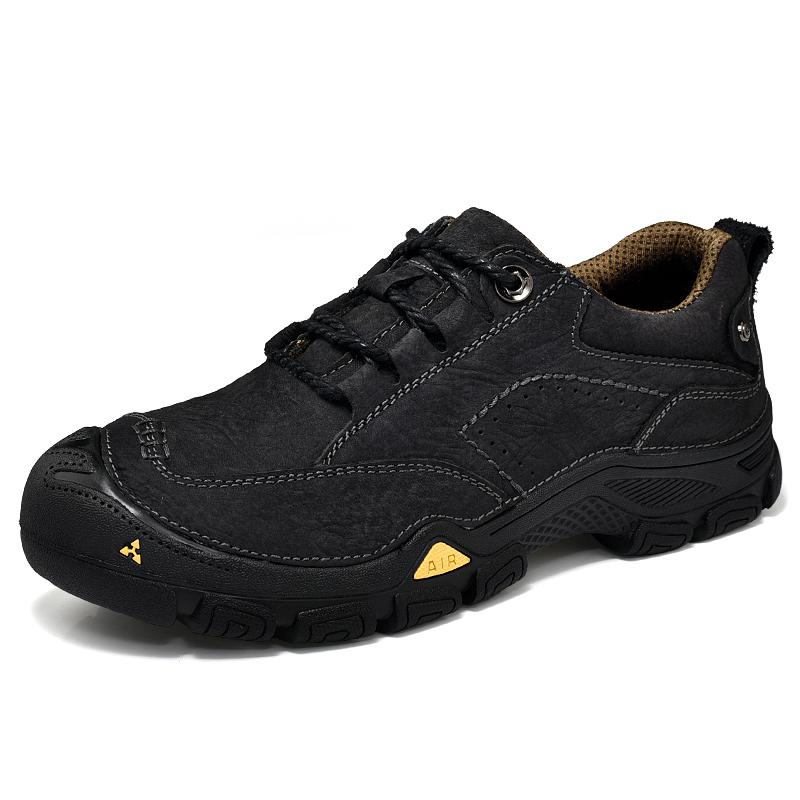 Giày đi bộ đi bộ đi bộ giày leo núi giày thể thao đi bộ đường dài không trượt Color: Black Shoe Size: 8.5