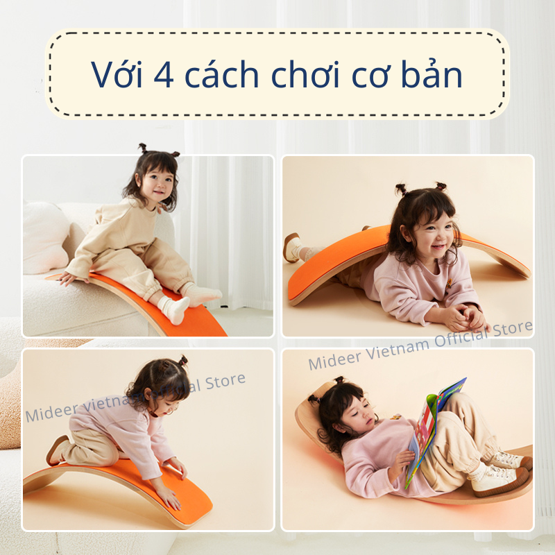 Ván thăng bằng, ván cong bập bênh Mideer Wobble Balance Board, đồ chơi cho bé 2,3,4,5,6 tuỏi