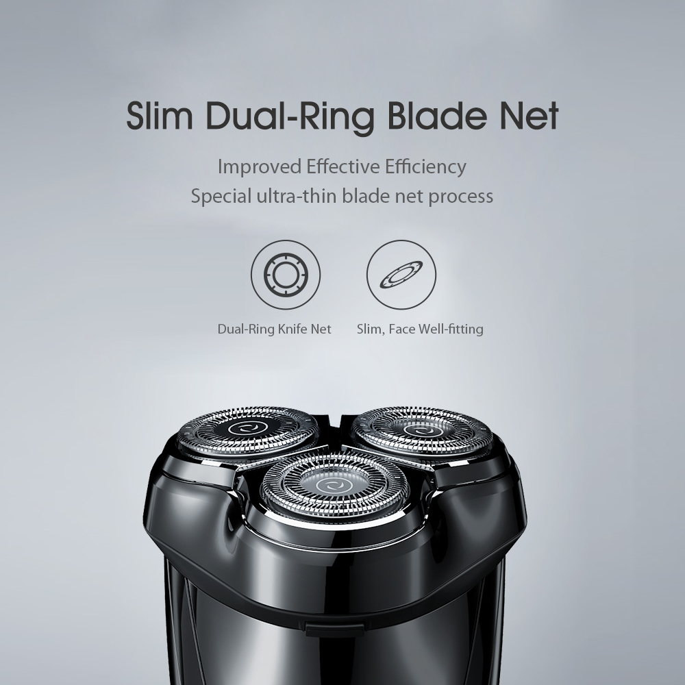 Máy Cạo Râu Điện Xiaomi Enchen BlackStone 3 3D Với 3 Lưỡi Cạo Và Kết Nối USB