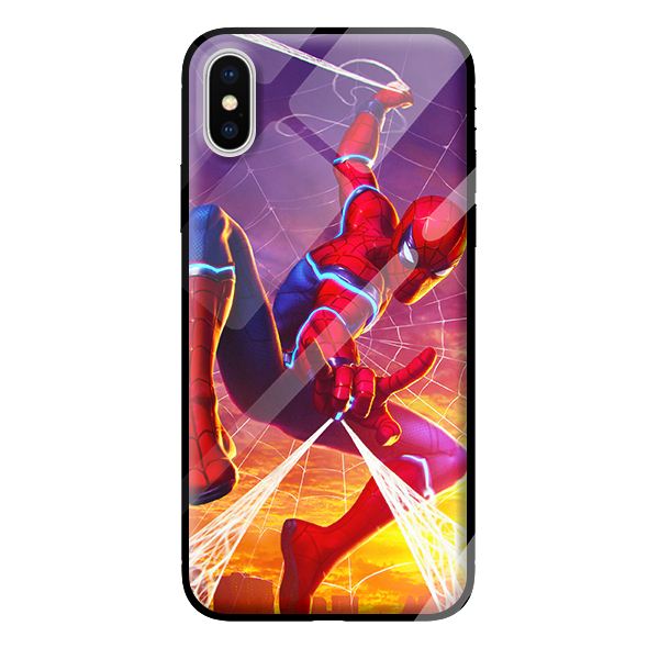 Ốp lưng kính cường lực cho iPhone X siêu nhân 202 - Hàng chính hãng