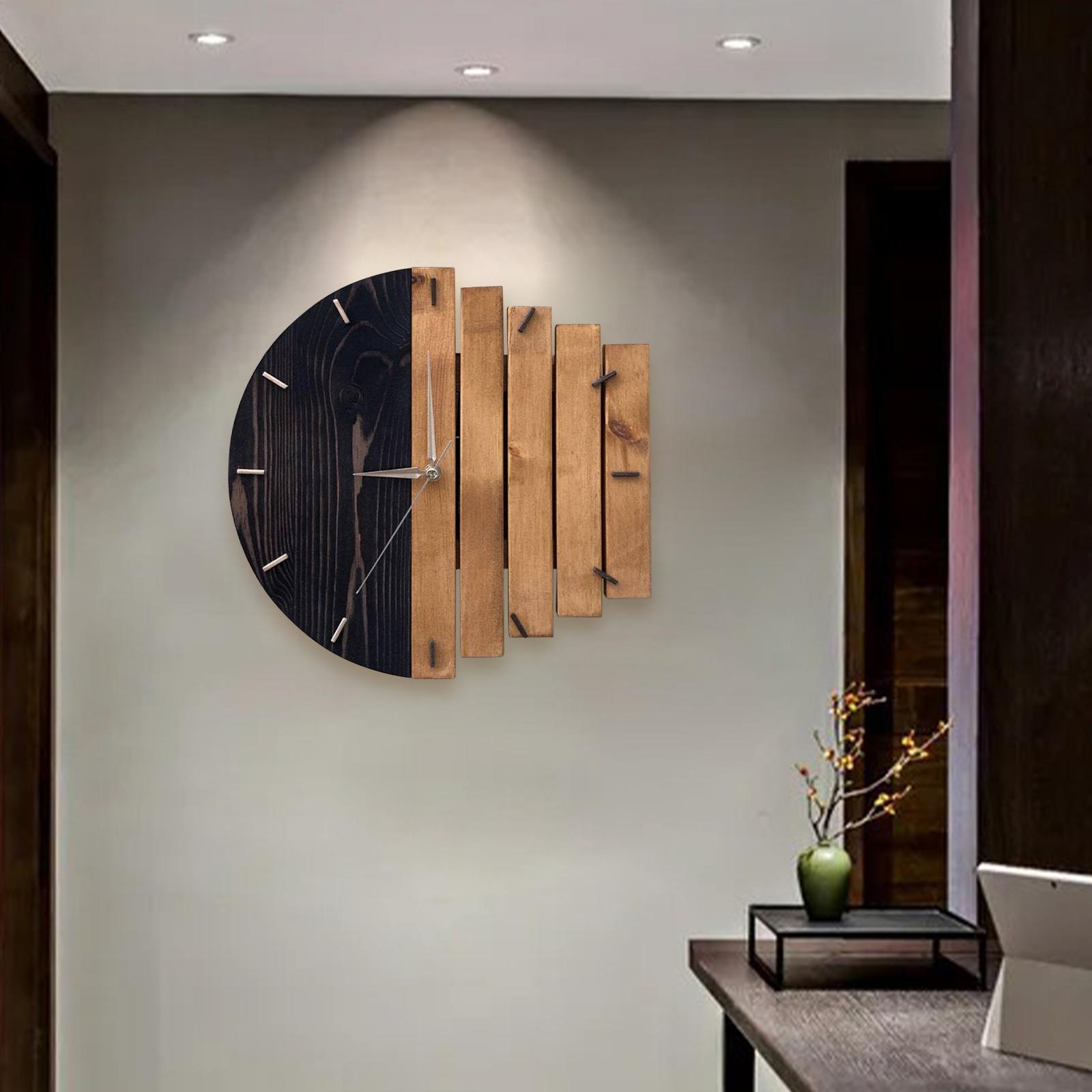 Creative Wall Clock, Silent Battery Operated Quartz Wall Clock for Living Room, Bedroom Decoration