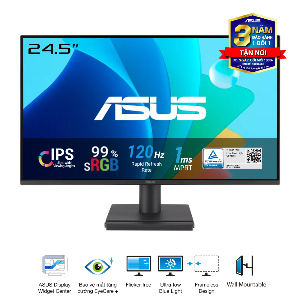 Màn Hình LCD ASUS VA259HGA (24.5 inch - IPS - FHD - 120Hz - 1ms - Speaker ) – Hàng Chính Hãng