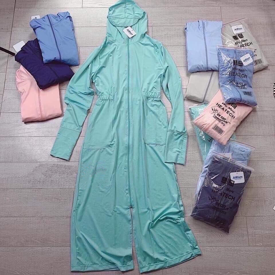 Áo chống nắng nữ đa năng TTD, bảo vệ toàn thân, chân tay, mặt đầu, siêu bảo vệ - xanh than