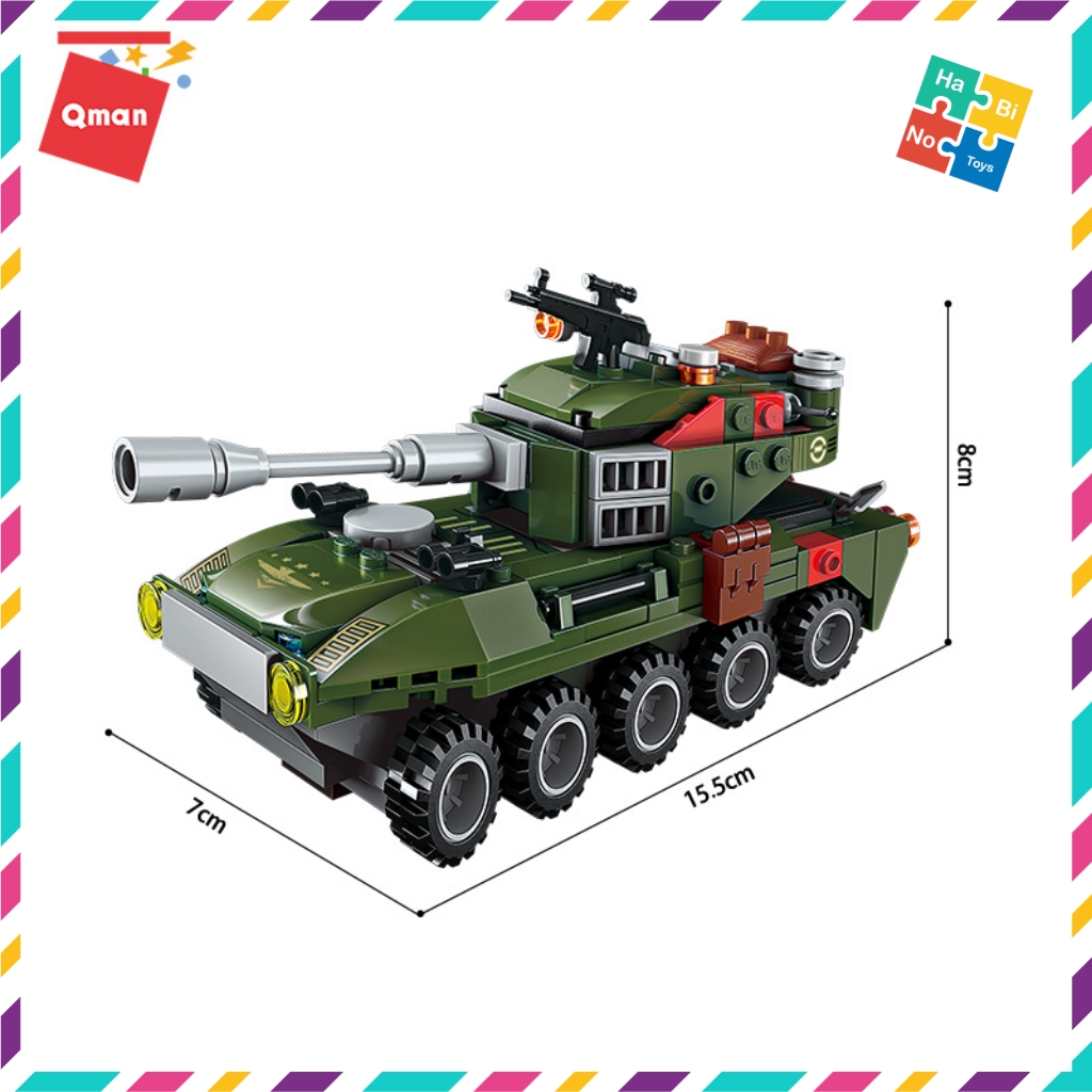 Đồ Chơi Xếp Hình Thông Minh Lego Qman 1803 Xe Tăng Chiến Xa Lội Nước 361 Chi Tiết 6 Trong 1 Cho Trẻ Từ 6 Tuổi