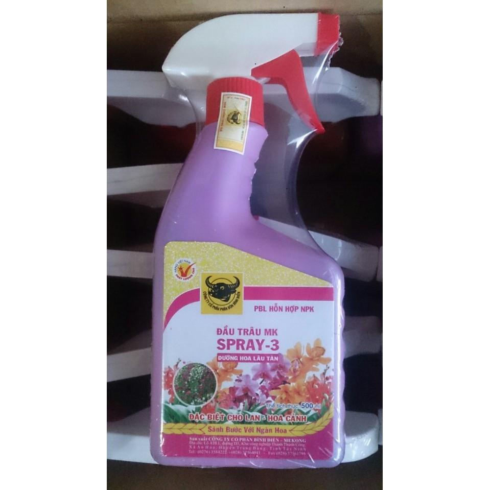 PHÂN BÓN LÁ ĐẦU TRÂU KÍCH RA HOA SPRAY 3 - 500ML - ĐẦU TRÂU SPRAY 3 - 500ML